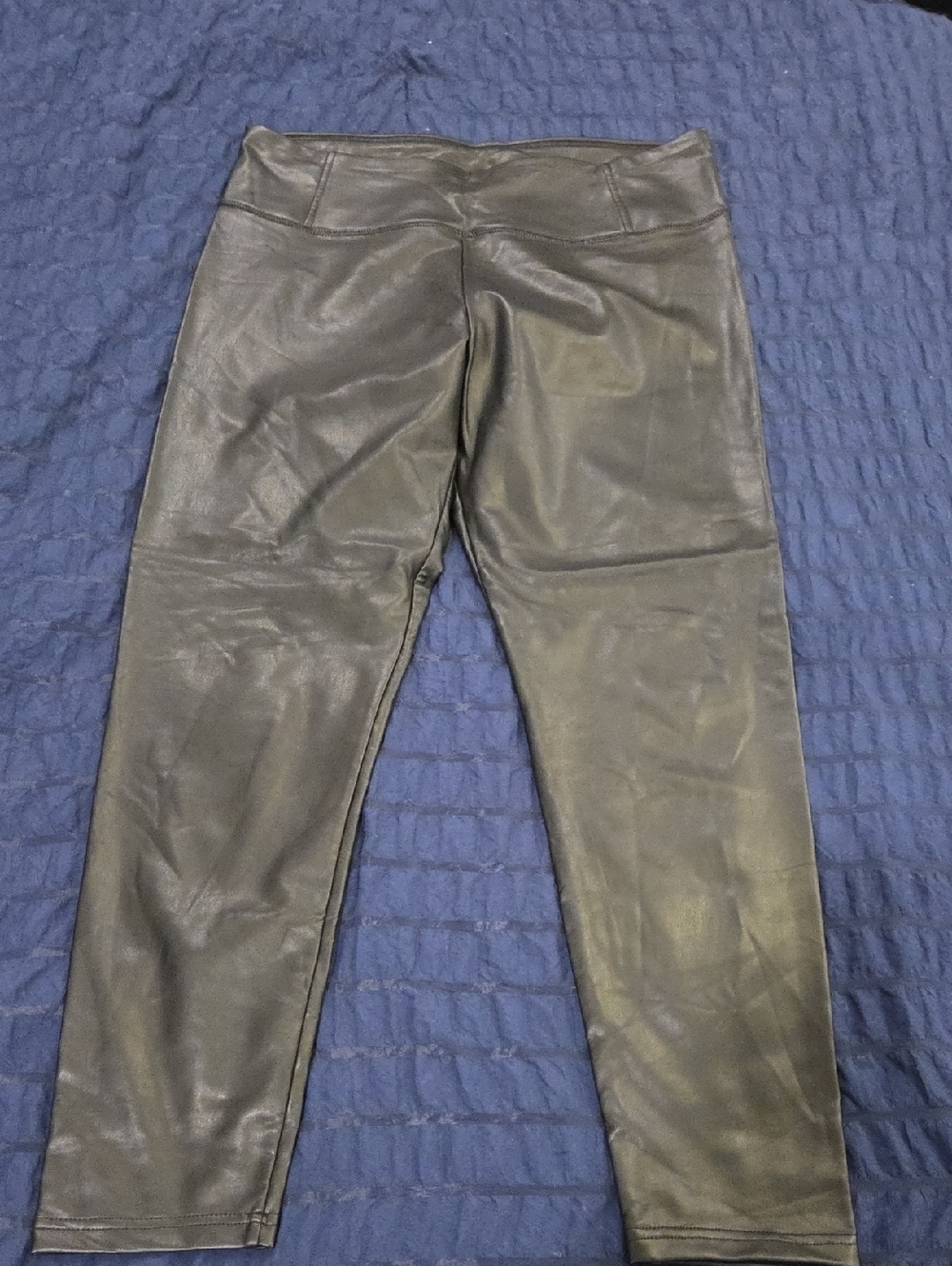Bagatelle Black Faux Leather-Look Leggings Size XL!